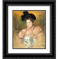 thumbnail image 1 of Mary Cassatt 2x Matted 20x24 Black Ornate Framed Art Print 'Woman in Raspberry Costume Holding a Dog', 1 of 2