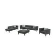 thumbnail image 1 of Mary Dark Gray Velvet Tufted Sofa Chaise Chair Ottoman Living Room Set, 1 of 6