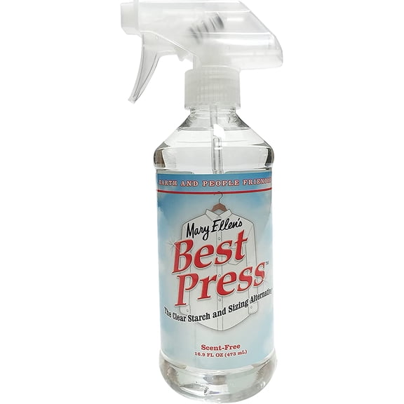 Mary Ellen's Best Press Clear Starch Alternative 16.9oz, Scent-Free, Model Number: 85806