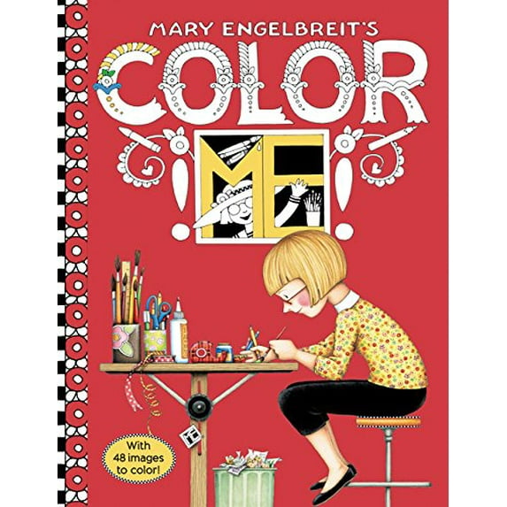 Pre-Owned Mary Engelbreit's Color Me Coloring Book: Coloring Book for Adults and Kids to Share (Paperback) 0062445618 9780062445612