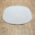 thumbnail image 1 of Mary Farmhouse Blue, Beige Braided Area Rug 4' x 6' Oval, 1 of 5