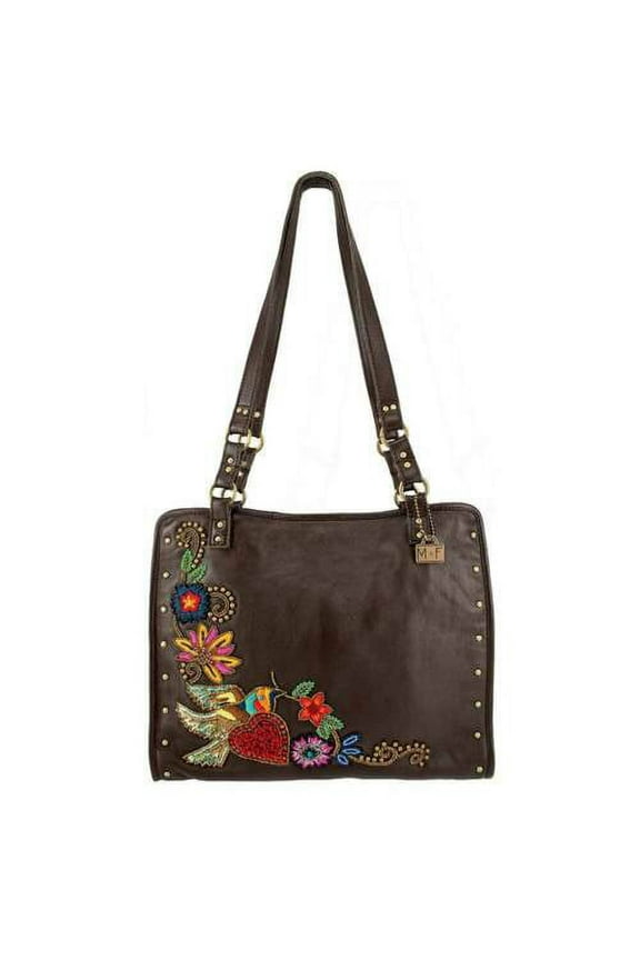 Mix It Up Brow Shoulder Leather Bag Handbag Winter Flower Floral NW