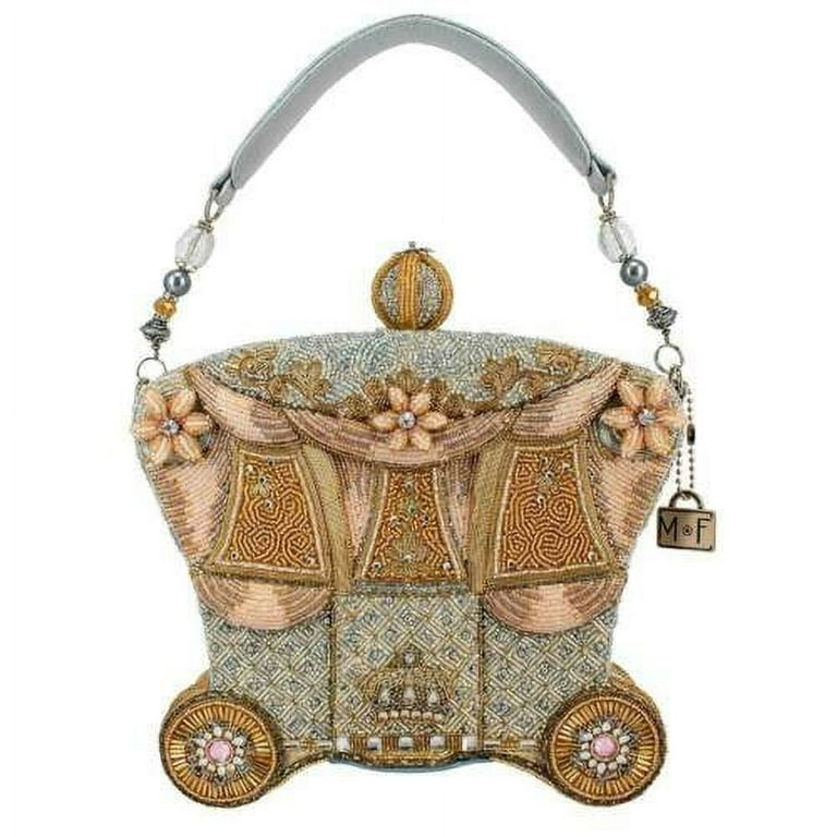 Mary Frances Royal Ride Top Handle Beaded Bag Handbag Winter Fairy