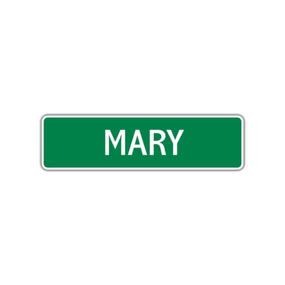 Mary Girls Children Name Decoration Label Indoor Outdoor Unique Wall Novelty Letter Printed Plaque Aluminum Metal Sign 4"x18"