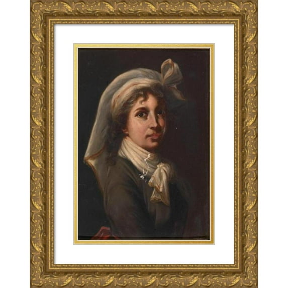 Mary Henry 11x14 Gold Ornate Wood Frame and Double Matted Museum Art Print Titled - Portrait of a Girl