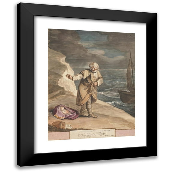 Mary Hoare 19x24 Black Modern Framed Museum Art Print Titled - Antigonus Disposing of Lost (ca. 1781)
