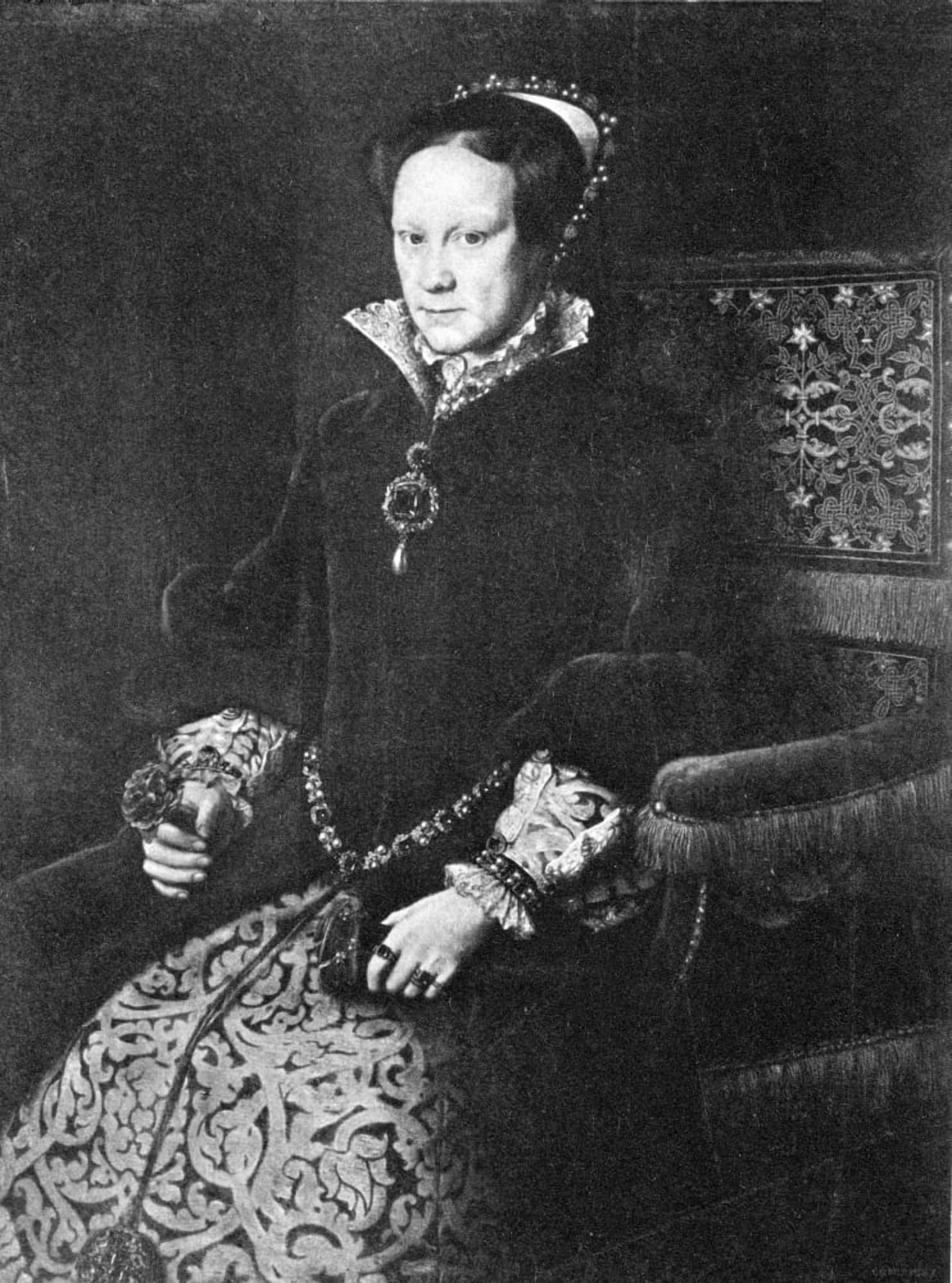Mary I 1516 To 1558 Queen Of England Engraved After Painting By Sir Anthonis Mor Also Known As Antonio Moro Canvas Art - Ken Welsh Design Pics (24 x 34)