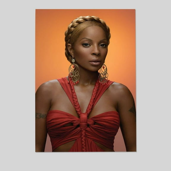 Mary J Blige Celebrity Singer Rapper Star Wall Art Home Decor - POSTER Size 24''x36'' -