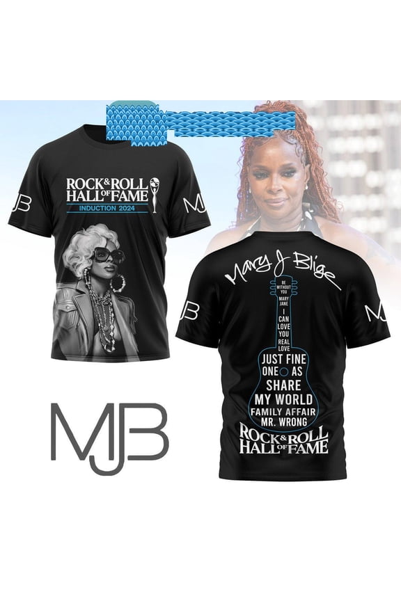 Mary J Blige Family Affair Rock And Roll Hall Of Fame 2024 Black Hoodie T-Shirt