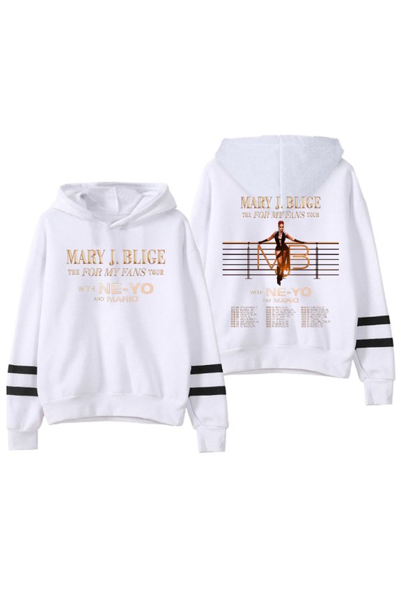 Mary J. Blige Hoodies Vintage 90s Pocketless Sweatshirt Hip Hop Pullover Fashion Wear