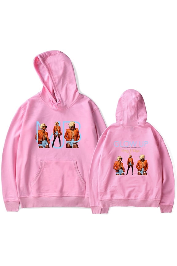 Mary J. Blige Merch Glow Up Print Hoodie Women Man Fashion Casual Long Sleeve Sweatshirt