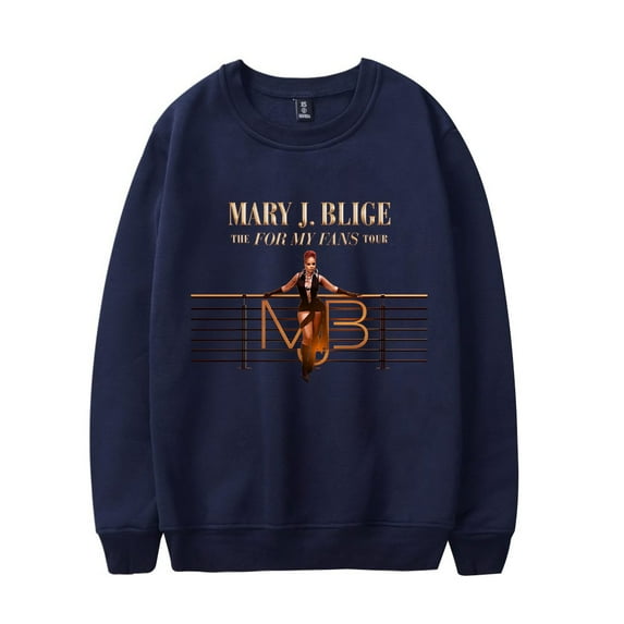 Mary J. Blige Merch The For My Fans Tour Crewneck Sweatshirt Unisex Fashion Long Sleeve Top