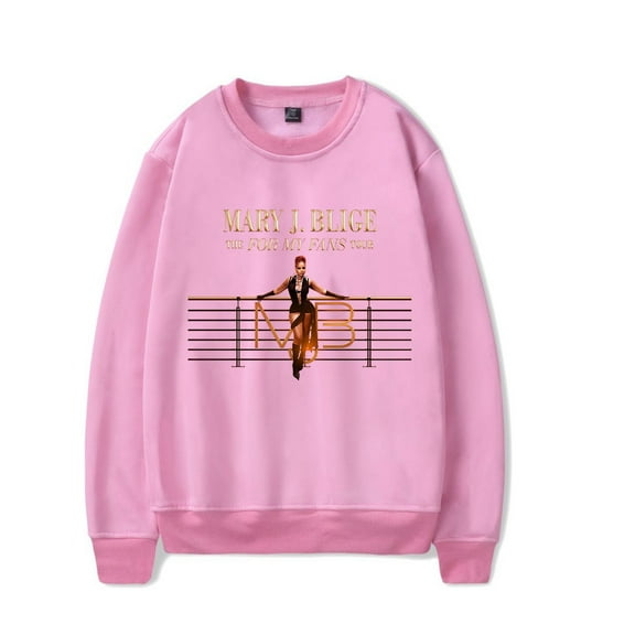 Mary J. Blige Merch The For My Fans Tour Crewneck Sweatshirt Unisex Fashion Long Sleeve Top