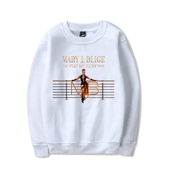 Mary J. Blige Merch The For My Fans Tour Crewneck Sweatshirt Unisex Fashion Long Sleeve Top