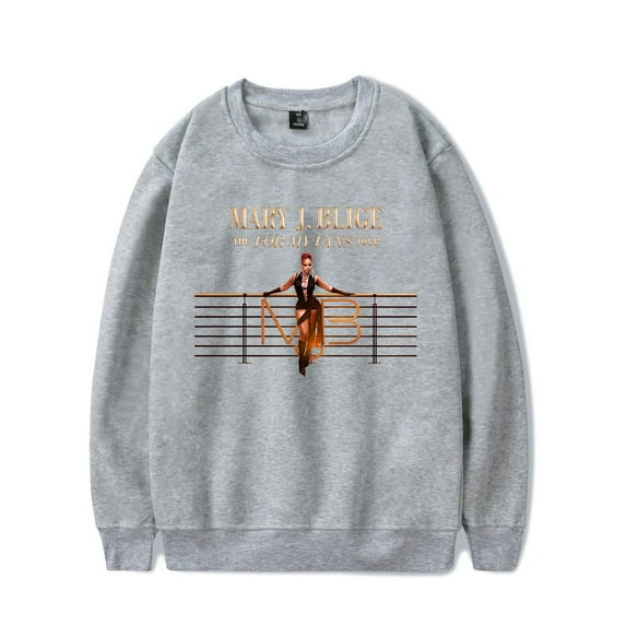 Mary J. Blige Merch The For My Fans Tour Crewneck Sweatshirt Unisex Fashion Long Sleeve Top
