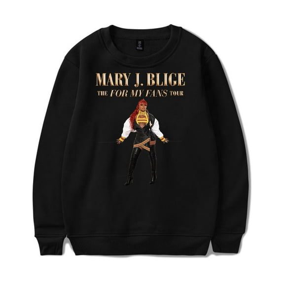 Mary J. Blige Merch The For My Fans Tour Crewneck Sweatshirt Unisex Fashion Long Sleeve