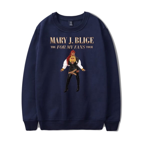 Mary J. Blige Merch The For My Fans Tour Crewneck Sweatshirt Unisex Fashion Long Sleeve