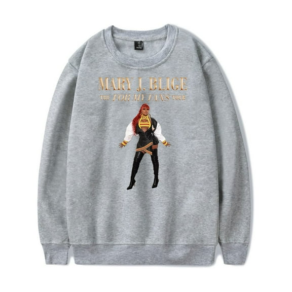 Mary J. Blige Merch The For My Fans Tour Crewneck Sweatshirt Unisex Fashion Long Sleeve