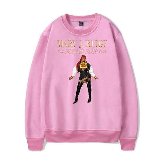 Mary J. Blige Merch The For My Fans Tour Crewneck Sweatshirt Unisex Fashion Long Sleeve