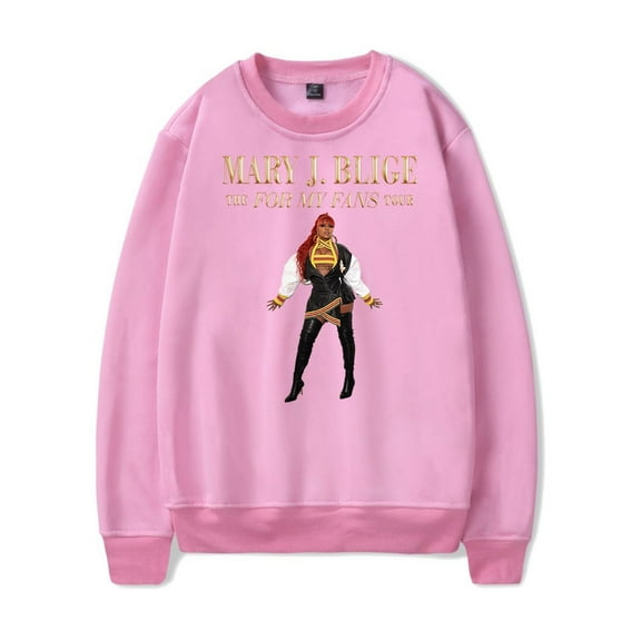 Mary J. Blige Merch The For My Fans Tour Crewneck Sweatshirt Unisex Fashion Long Sleeve