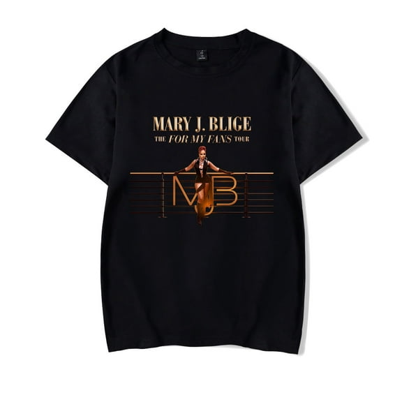 Mary J. Blige Merch The For My Fans Tour T-shirt Women Men Casual Fashion Short Sleeve Tee