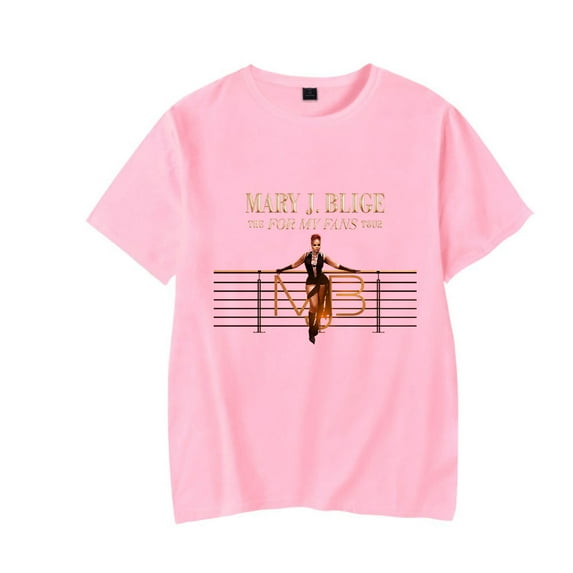 Mary J. Blige Merch The For My Fans Tour T-shirt Women Men Casual Fashion Short Sleeve Tee