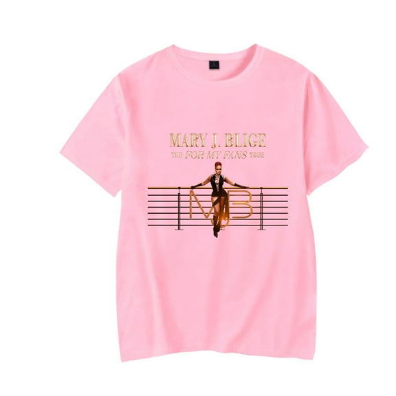 Mary J. Blige Merch The For My Fans Tour T-shirt Women Men Casual Fashion Short Sleeve Tee