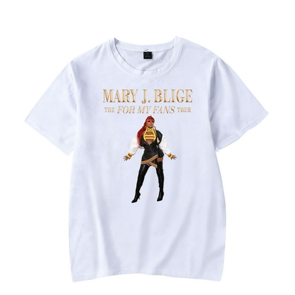 Mary J. Blige Merch The For My Fans Tour T-shirt Women Men Casual Fashion Short Sleeve