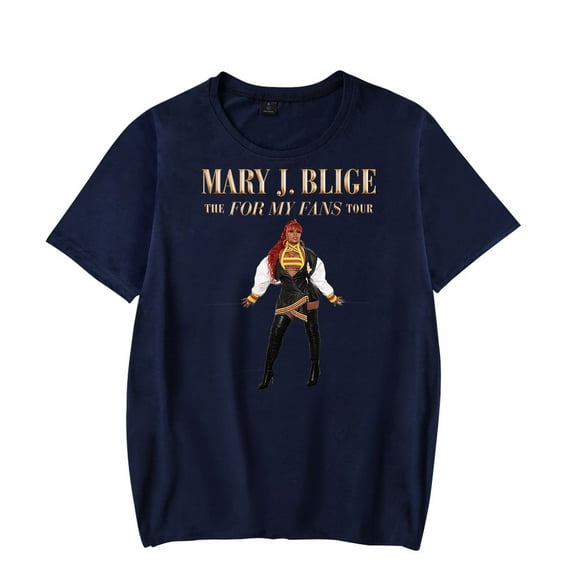 Mary J. Blige Merch The For My Fans Tour T-shirt Women Men Casual Fashion Short Sleeve