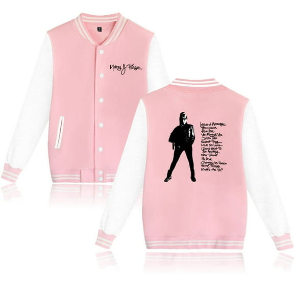 Mary J. Blige Merch What's the 411? Print Baseball Jacket Fashion Clothes Unisex Long Sleeve