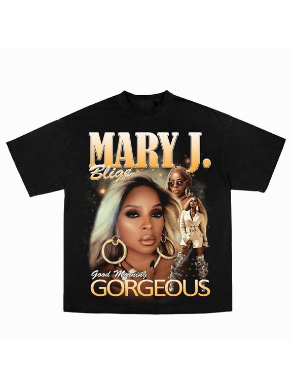 Mary J Blige . Ready To Print. Printable Design. Artist. 90s. Design. 300 Dpi. Cotton Graphic Unisex Comfort Tee T Shirt, Color: Light Pink, Size: 2XL