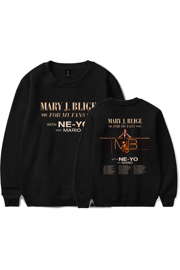 Mary J. Blige Sweatshirt Hip Hop Crewneck Unisex Pullover Casual Fashion Longsleeve