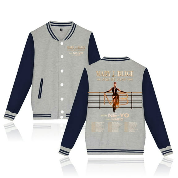 Mary J. Blige The For My Fans Tour 2025 Baseball Jacket Fashion Clothes Unisex Long Sleeve