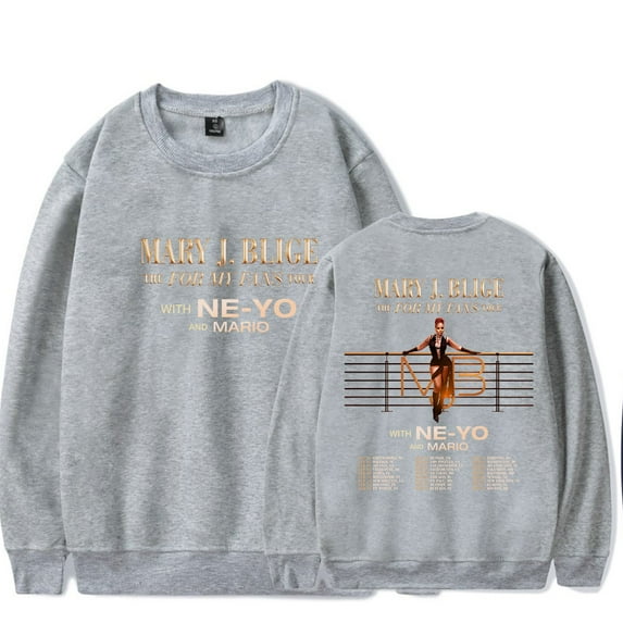 Mary J. Blige The For My Fans Tour 2025 Crewneck Sweatshirt Unisex Fashion Long Sleeve Top