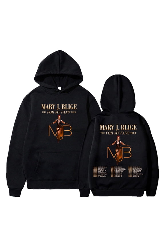 Mary J. Blige The For My Fans Tour 2025 Hoodie Long Sleeve Streetwear Men Women Hooded Sweatshirt