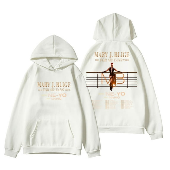 Mary J. Blige The For My Fans Tour 2025 Hoodie Unisex Fashion Casual Long Sleeve Sweatshirt