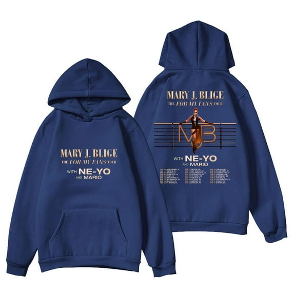 Mary J. Blige The For My Fans Tour 2025 Hoodie Unisex Fashion Casual Long Sleeve Sweatshirt