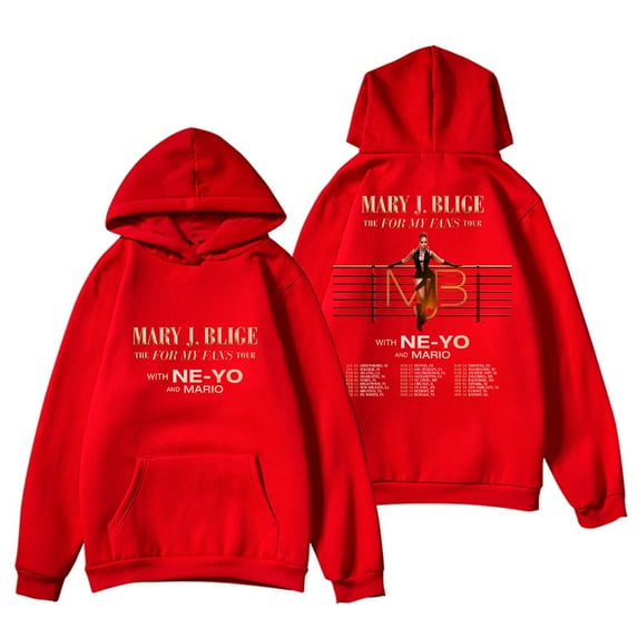 Mary J. Blige The For My Fans Tour 2025 Hoodie Unisex Fashion Casual Long Sleeve Sweatshirt