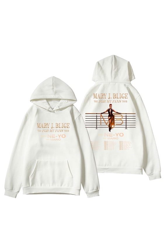 Mary J. Blige The For My Fans Tour 2025 Hoodie women's men's fashionable casual long sleeved pullover sweatshirt
