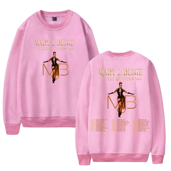 Mary J. Blige The For My Fans Tour 2025 Merch Crewneck Long Sleeve Streetwear Men Women Sweatshirt