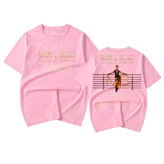 Mary J. Blige The For My Fans Tour 2025 T-shirt Women Men Casual Fashion Short Sleeve Tee
