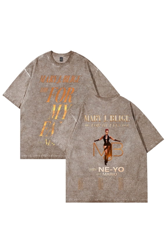 Mary J. Blige The For My Fans Tour Cotton T-shirt short sleeved unisex fashionable pure cotton top T-shirt
