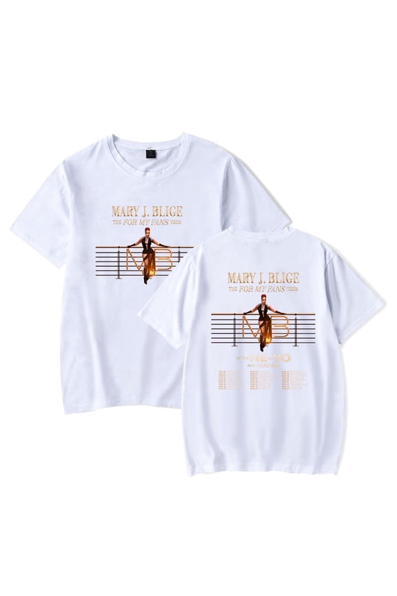 Mary J. Blige The For My Fans Tour Isshou Senkin Merch summer unisex fashion T-shirt short sleeved streetwear