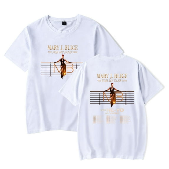 Mary J. Blige The For My Fans Tour T-Shirt Isshou Senkin Merch Summer For Women/Men Unisex Short Sleeve Tshirt Streetwear