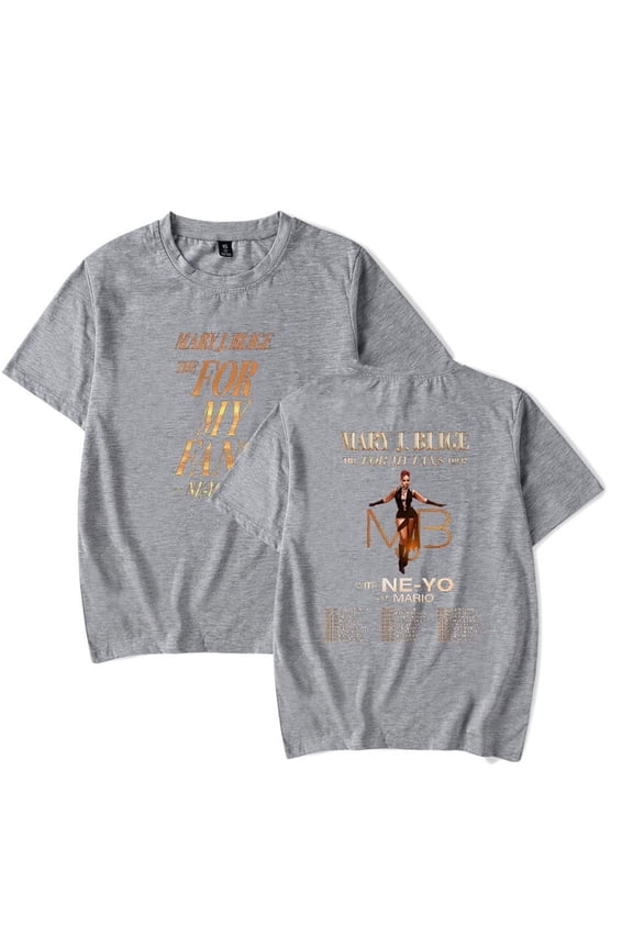Mary J. Blige The for My Fans Tour 2025 T-Shirt Merch Women Men Crewneck Short Sleeve Fashion Casual Tee Summer top