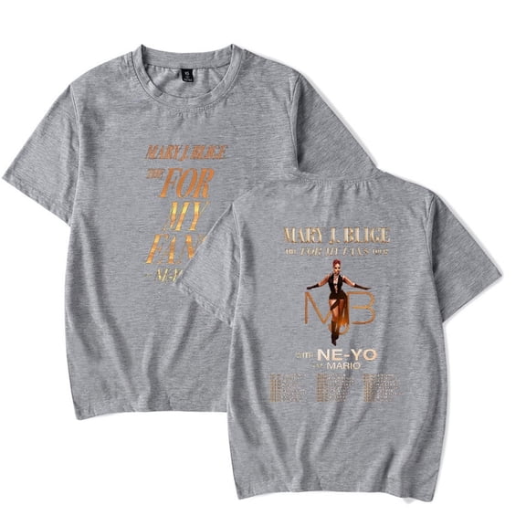 Mary J. Blige The for My Fans Tour 2025 T-Shirt Merch Women Men Crewneck Short Sleeve Fashion Casual Tee Summer top