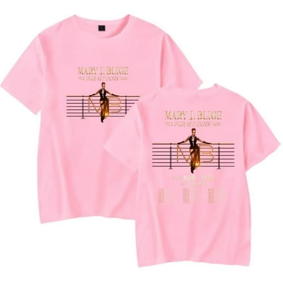 Mary J. Blige The for My Fans Tour 2025 T-Shirt Women Men Crewneck Short Sleeve Fashion Casual Tee Summer top