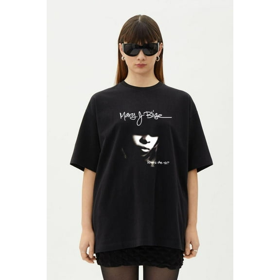 Mary J Blige What's The 411 Album 90s R&B Hip T-Shirt, for men & women, up to size 5XL