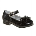thumbnail image 1 of Mary Jane Dress Shoe Pumps for Girls, Low Heel Hook Loop Buckle, Black Patent (Size 7 Toddler), 1 of 7