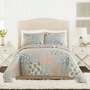 Mary Jane Farm Provencal Rose Blush 3-Piece Quilt Set, Full/Queen
